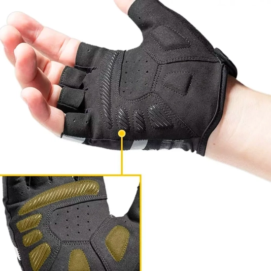 ROCKBROS Rękawiczki rowerowe antypoślizgowe bez palców XL czarne
