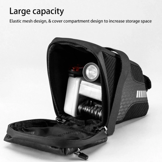 ROCKBROS Torba rowerowa wodoodporna mocowana pod siodełko pojmność 1.5L