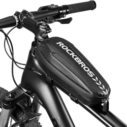 ROCKBROS Twarda torba rowerowa wodoszczelna mocowana na ramę 1.1L czarna