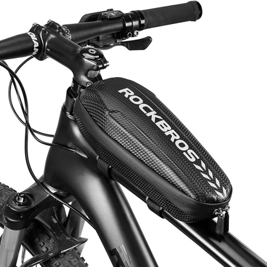 ROCKBROS Twarda torba rowerowa wodoszczelna mocowana na ramę 1.1L czarna