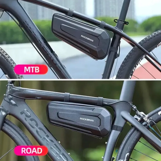 ROCKBROS Twarda torba rowerowa wodoodporna mocowana pod ramę 2.5L czarna
