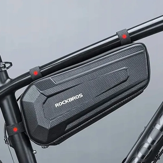 ROCKBROS Twarda torba rowerowa wodoodporna mocowana pod ramę 2.5L czarna