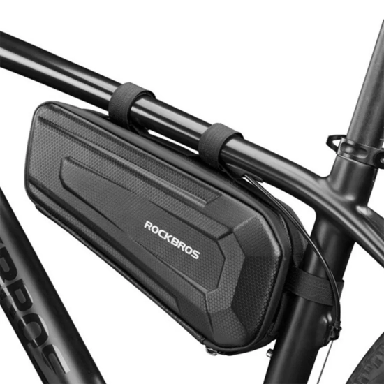 ROCKBROS Twarda torba rowerowa wodoodporna mocowana pod ramę 1.5L czarna
