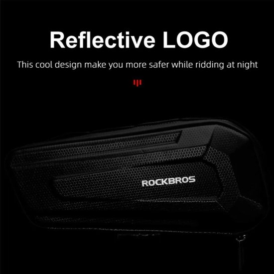ROCKBROS Twarda torba rowerowa wodoodporna mocowana pod ramę 1.5L czarna