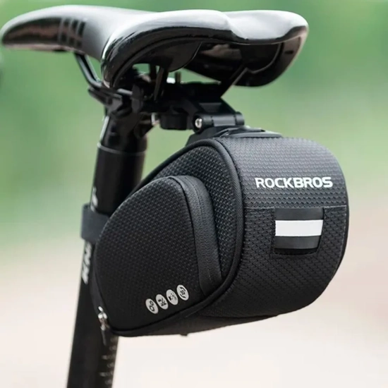 ROCKBROS Torba rowerowa pod siodełko z szybkozłączką wodoodporna czarna