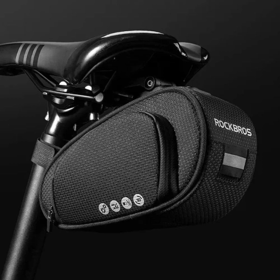 ROCKBROS Torba rowerowa pod siodełko z szybkozłączką wodoodporna czarna