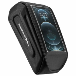 ROCKBROS Torba rowerowa na ramę z pokrowcem na telefon wodoodporna czarna