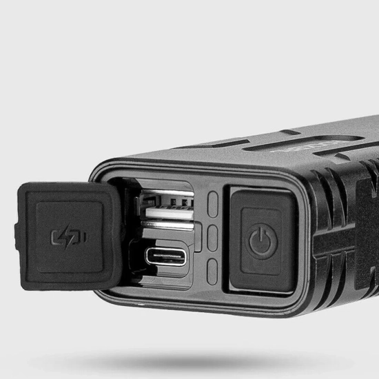 ROCKBROS Lampka rowerowa przednia 850lm z funkcją powerbanku + kabel USB-C