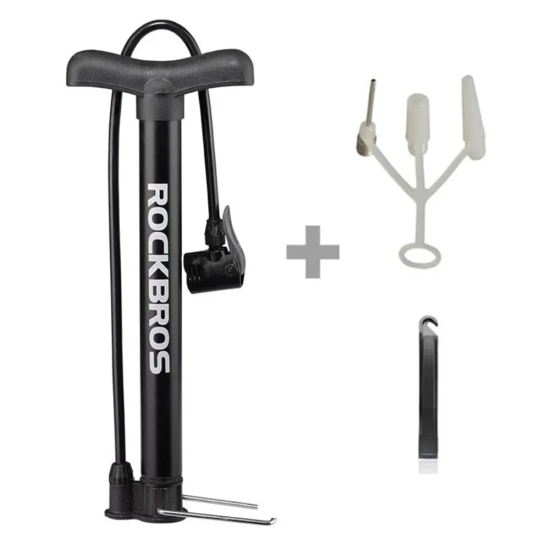 ROCKBROS Pompka rowerowa podłogowa 120psi / 8bar końcówki do piłek