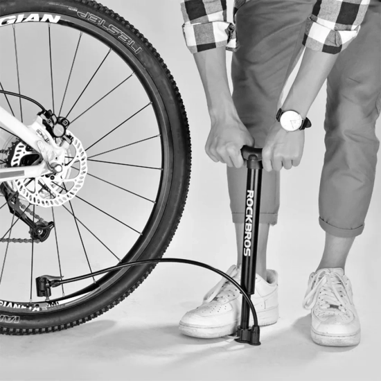 ROCKBROS Pompka rowerowa podłogowa 120psi / 8bar końcówki do piłek