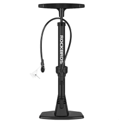 ROCKBROS Pompka rowerowa z manomentrem 11 bar podłogowa - czarna
