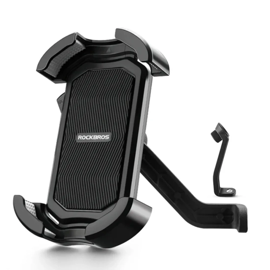 ROCKBROS Uchwyt motocyklowy na telefon mocowany na lusterko - czarny