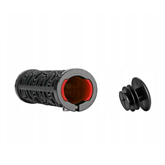ROCKBROS Gripy rowerowe chwyty z gumy przyczepne śr. 22mm czarno-czerwone