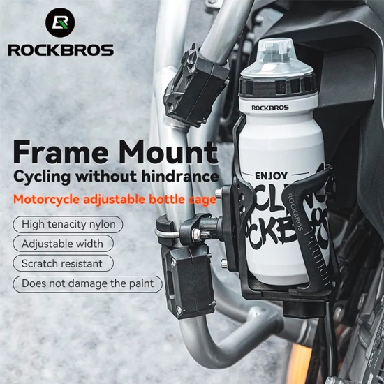ROCKBROS Uchwyt na bidon mocowany na kierownicę ramę roweru motoru - czarny