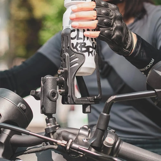 ROCKBROS Uchwyt na bidon mocowany na kierownicę ramę roweru motoru - czarny