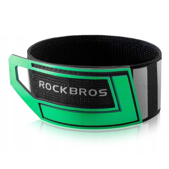 ROCKBROS Taśma odblaskowa na rower nogę rękę plecak - zielona