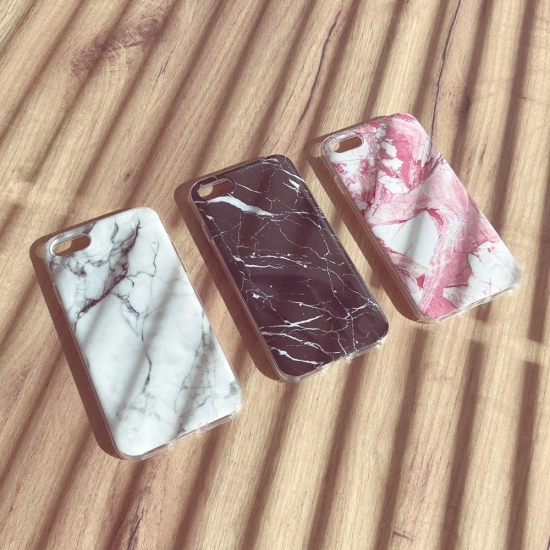 WOZINSKY Marble żelowe etui pokrowiec marmur Xiaomi Redmi 8A różowy
