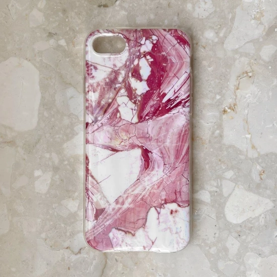 WOZINSKY Marble żelowe etui pokrowiec marmur Xiaomi Redmi 8A różowy