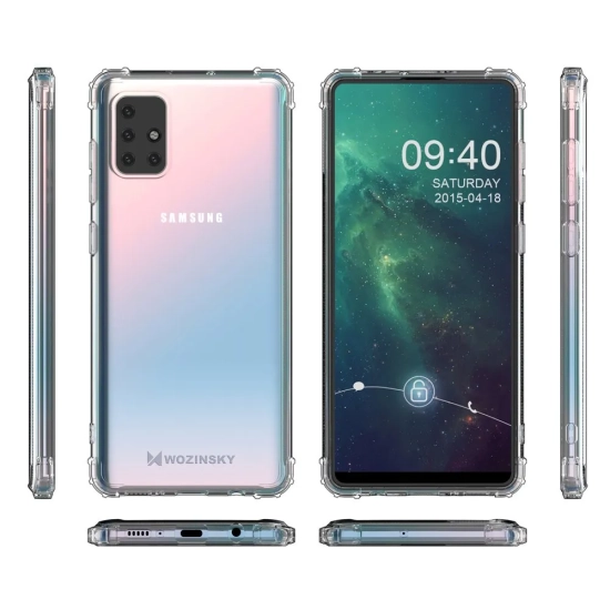 WOZINSKY Pancerne etui do Samsung Galaxy A72 4G Anti Shock przezroczysty