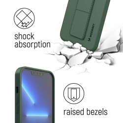 WOZINSKY Silikonowe etui z podstawką iPhone 12 Pro Max Kickstand Case żółte