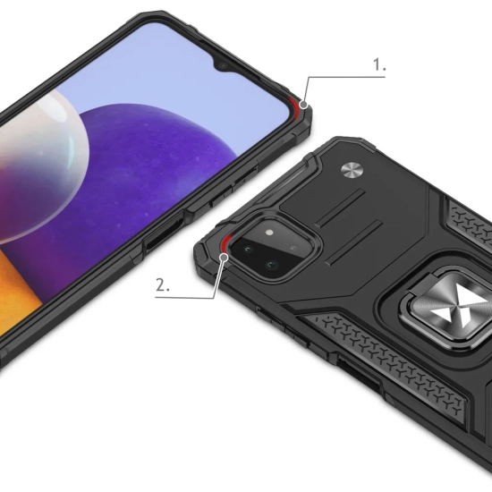 WOZINSKY Pancerne etui pokrowiec + magnetyczny uchwyt Samsung Galaxy A22