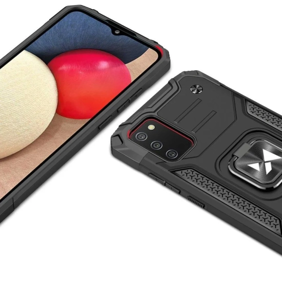 WOZINSKY Pancerne etui pokrowiec + magnetyczny uchwyt Samsung Galaxy A03s