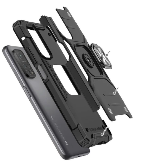 WOZINSKY Pancerne etui pokrowiec + magnetyczny uchwyt Mi Poco M4 Pro 5G /