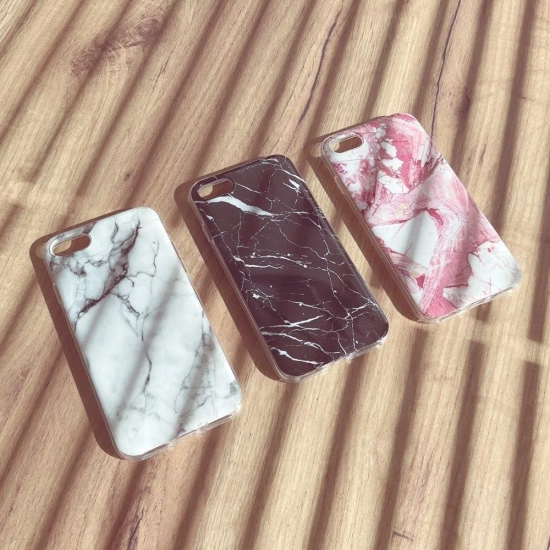 WOZINSKY Marble żelowe etui pokrowiec marmur Samsung Galaxy S22 Ultra biały