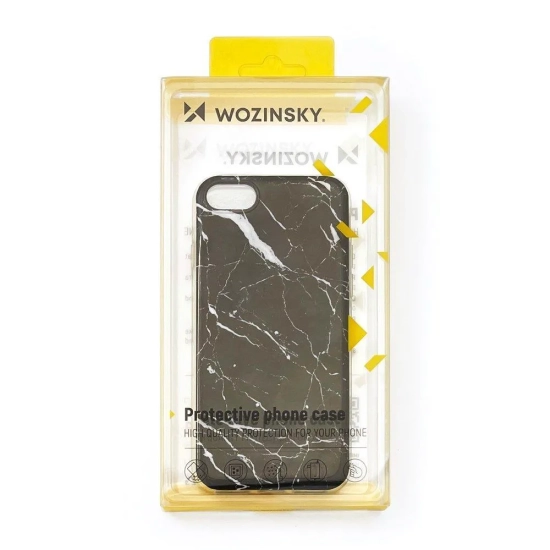 WOZINSKY Marble żelowe etui pokrowiec marmur Samsung Galaxy S22 Ultra biały