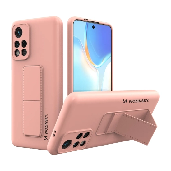 WOZINSKY Silikonowe etui z podstawką etui Xiaomi Poco M4 Pro 5G Kickstand