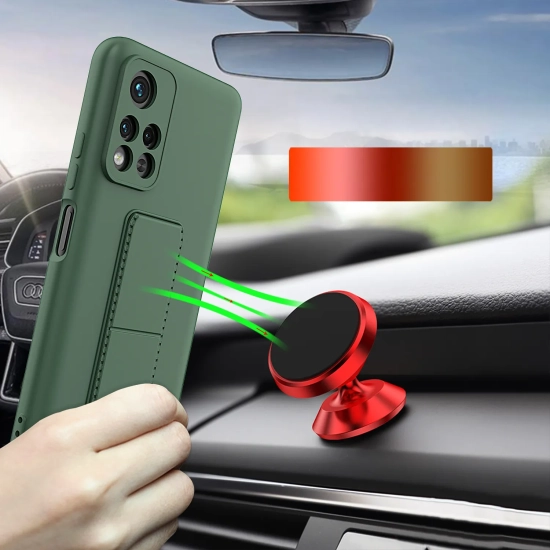 WOZINSKY Silikonowe etui z podstawką etui Xiaomi Poco M4 Pro 5G Kickstand