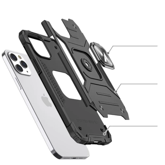 WOZINSKY Etui iPhone 14 Pro Max pancerny pokrowiec uchwyt magnetyczny ring