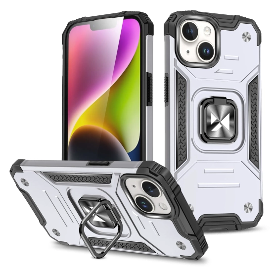 WOZINSKY Pancerne etui z uchwytem na palec do iPhone 15 Plus Ring Armor