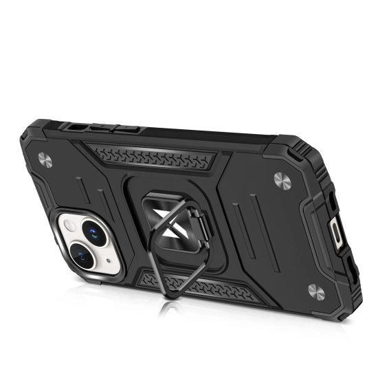 WOZINSKY Pancerne etui z uchwytem na palec do iPhone 15 Plus Ring Armor