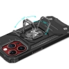 WOZINSKY Pancerne etui z uchwytem na palec do iPhone 15 Pro Ring Armor