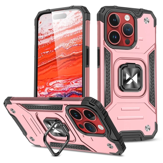WOZINSKY Pancerne etui z uchwytem na palec do iPhone 15 Pro Ring Armor