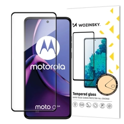 WOZINSKY Szkło hartowane 9H na cały ekran Motorola Moto G84 z czarną ramką