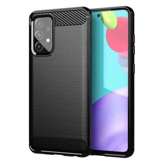 HURTEL Elastyczne etui pokrowiec na Samsung Galaxy A72 4G Carbon Case