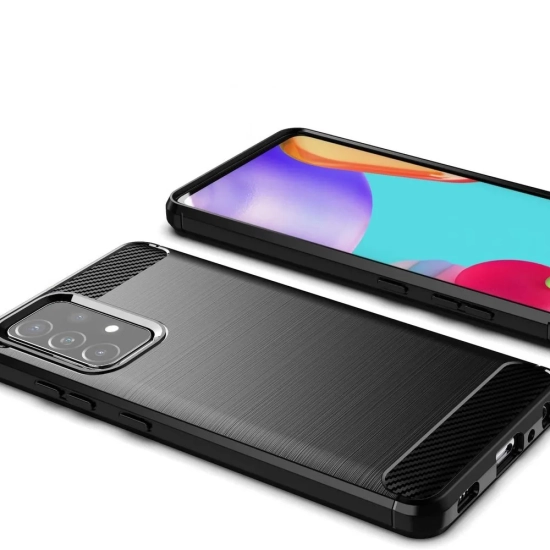 HURTEL Elastyczne etui pokrowiec na Samsung Galaxy A72 4G Carbon Case