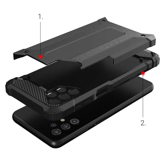 HURTEL Pancerne hybrydowe etui pokrowiec Samsung Galaxy A73 Hybrid Armor