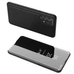 HURTEL Futerał etui z klapką do Samsung Galaxy A73 Clear View Case - czarny