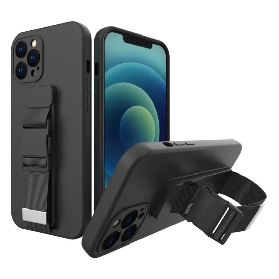 HURTEL Silikonowe etui ze smyczą paskiem do Xiaomi Poco M4 Pro 5G Rope