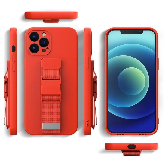 HURTEL Silikonowe etui ze smyczą paskiem do Xiaomi Poco M4 Pro 5G Rope