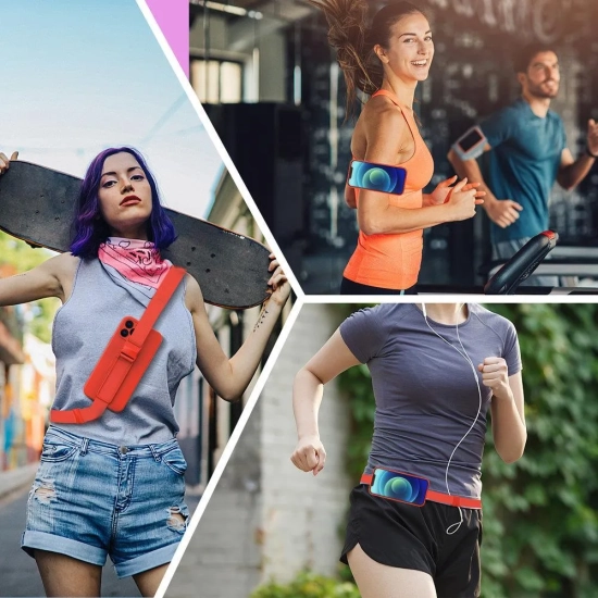 HURTEL Silikonowe etui ze smyczą paskiem do Xiaomi Poco M4 Pro 5G Rope