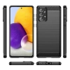 HURTEL Elastyczne etui pokrowiec na Samsung Galaxy A73 Carbon Case - czarny
