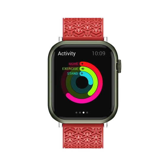 HURTEL Pasek bransoleta do zegarka Apple Watch 42 / 44 / 45 mm - czerwony