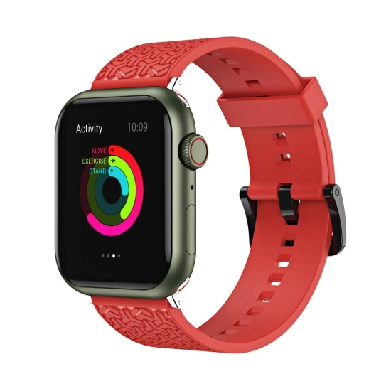 HURTEL Pasek bransoleta do zegarka Apple Watch 42 / 44 / 45 mm - czerwony