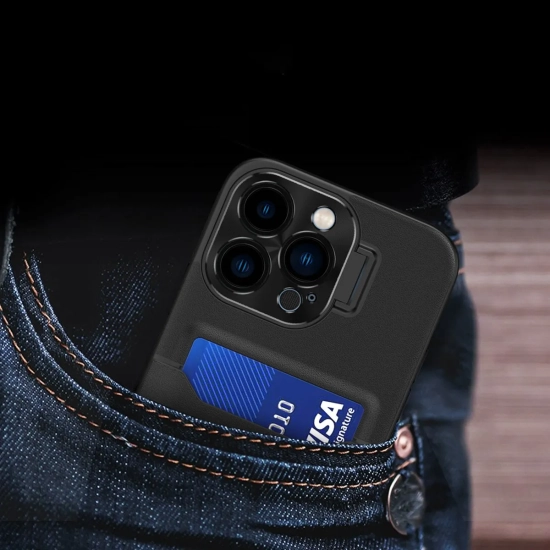 HURTEL Etui pokrowiec portfel na kartę z podstawką na Samsung Galaxy S23