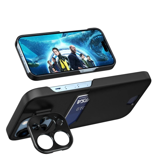 HURTEL Etui pokrowiec portfel na kartę z podstawką na Samsung Galaxy S23