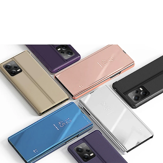 HURTEL Błyszczące etui z klapką do Xiaomi Redmi Note 12 Pro+ Clear View